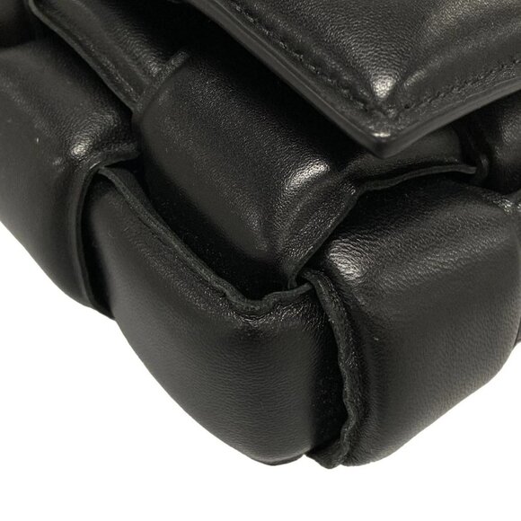 Auth BOTTEGA VENETA Padded Cassette 591970 Black Lambskin - Picture 3 of 16